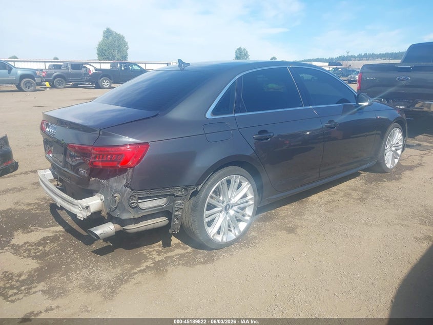 2017 Audi A4 VIN WAUENAF42HN070859 IAAI salvage auction — REAR END, Bill Of Sale (Washington), sold $5,350 on 2026-07-07 (photo 4)