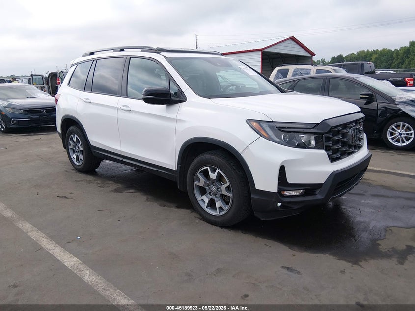 2023 Honda Passport VIN 5FNYF8H60PB004344 IAAI salvage auction — LEFT SIDE, Salvage (North Carolina), sold $12,300 on 2026-07-29 (photo 1)
