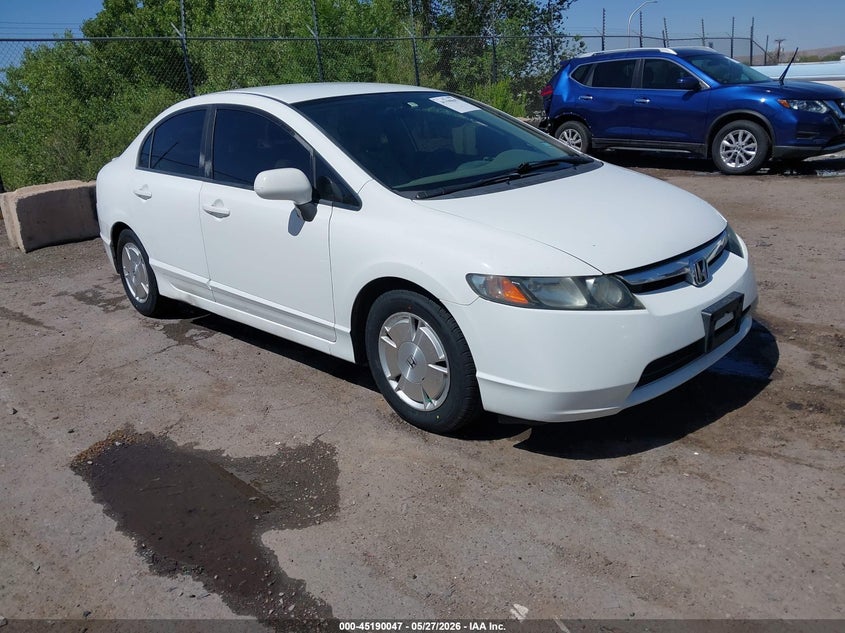 2008 Honda Civic hybrid VIN JHMFA36208S030647 IAAI salvage auction — LEFT SIDE, Salvage (New Mexico), sold $500 on 2026-07-29 (photo 1)