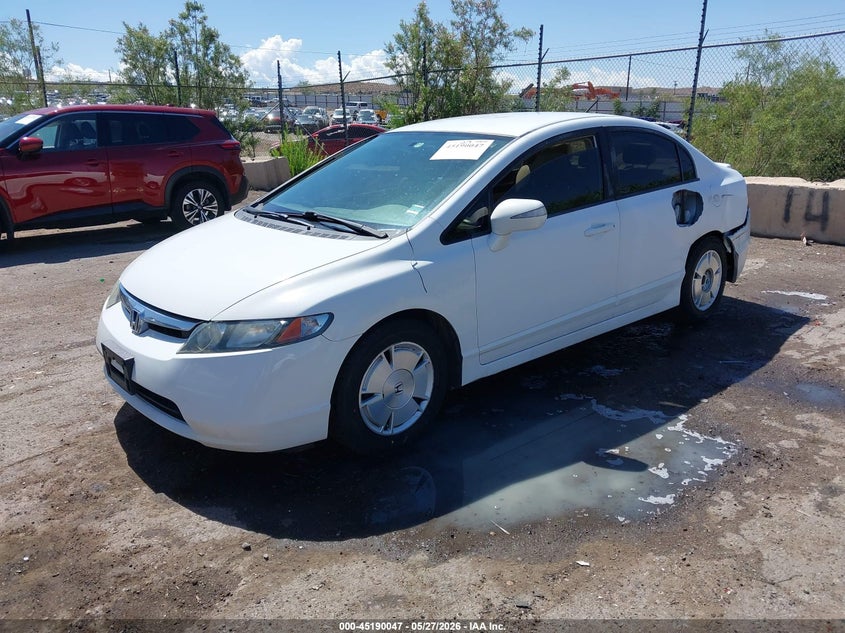 2008 Honda Civic hybrid VIN JHMFA36208S030647 IAAI salvage auction — LEFT SIDE, Salvage (New Mexico), sold $500 on 2026-07-29 (photo 2)