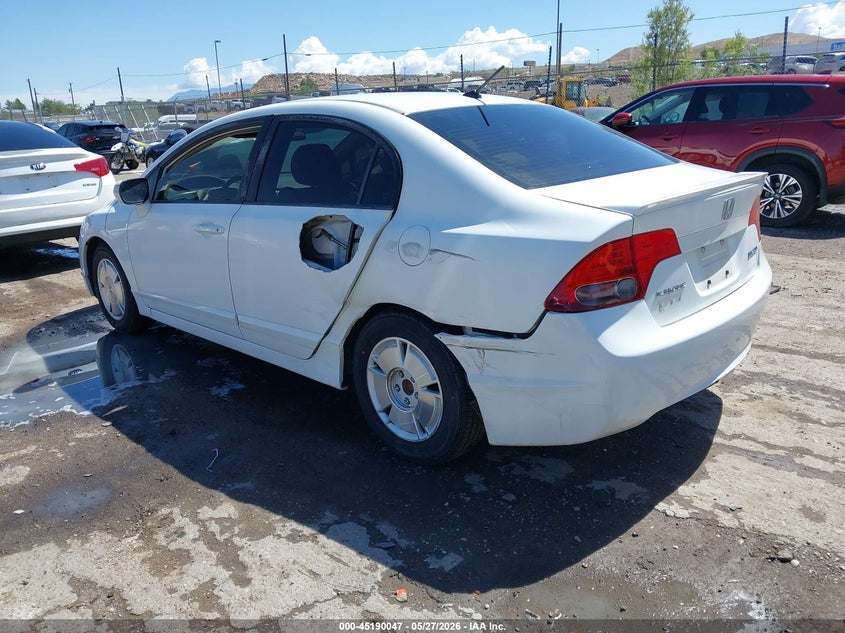 2008 Honda Civic hybrid VIN JHMFA36208S030647 IAAI salvage auction — LEFT SIDE, Salvage (New Mexico), sold $500 on 2026-07-29 (photo 3)