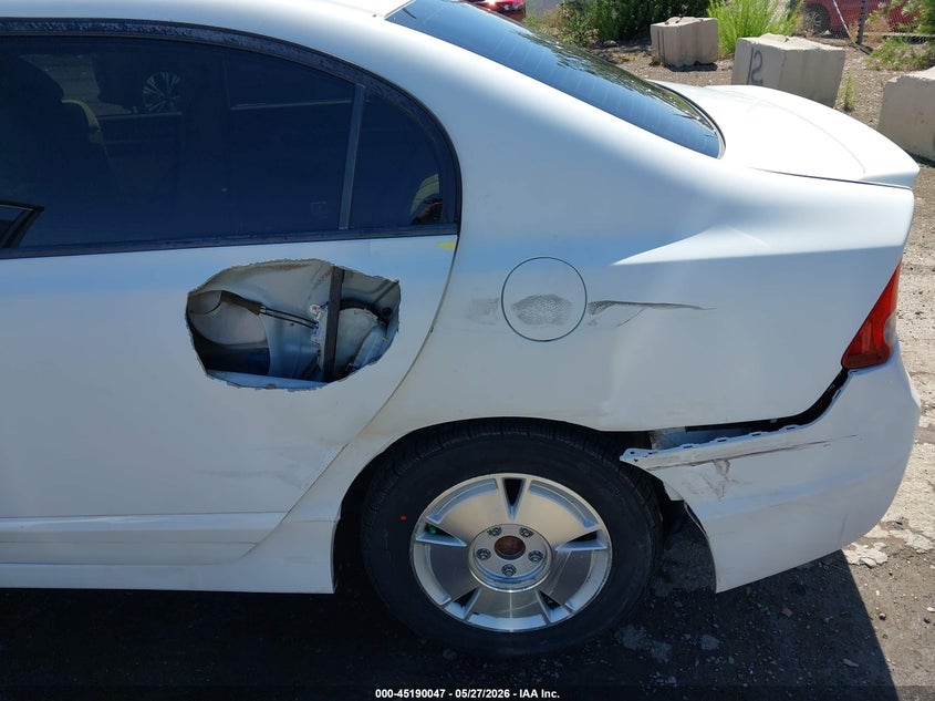 2008 Honda Civic hybrid VIN JHMFA36208S030647 IAAI salvage auction — LEFT SIDE, Salvage (New Mexico), sold $500 on 2026-07-29 (photo 6)