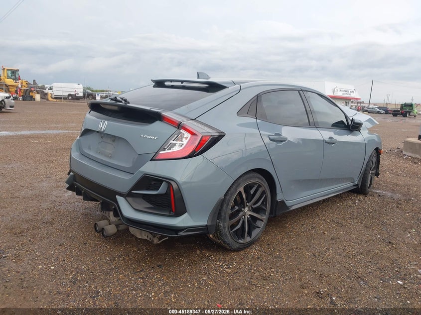 2021 Honda Civic VIN SHHFK7H44MU232174 IAAI salvage auction — FRONT END, Salvage (Texas), sold $2,250 on 2026-07-28 (photo 4)