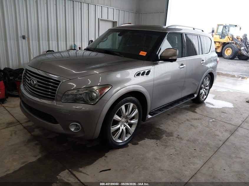 2012 Infiniti Qx56 VIN JN8AZ2NE5C9015723 IAAI salvage auction — HAIL, Rebuilt (Oklahoma), sold $3,500 on 2026-09-10 (photo 2)