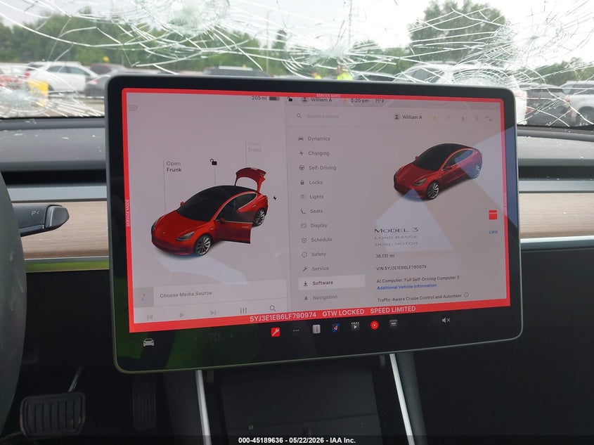2020 Tesla Model 3 VIN 5YJ3E1EB6LF790974 IAAI salvage auction — HAIL, Clear (Missouri), sold $7,200 on 2026-07-27 (photo 7)