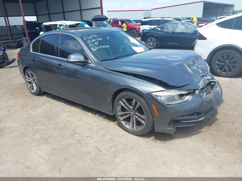 2018 BMW 3er VIN WBA8B9G55JNU96594 IAAI salvage auction — FRONT END, Salvage (Texas), sold $2,275 on 2026-07-07 (photo 1)