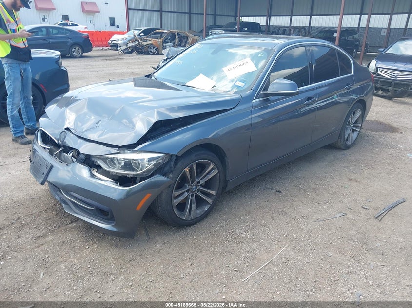 2018 BMW 3er VIN WBA8B9G55JNU96594 IAAI salvage auction — FRONT END, Salvage (Texas), sold $2,275 on 2026-07-07 (photo 2)
