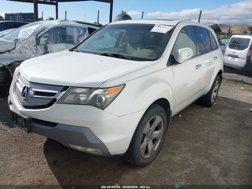 2009 Acura Mdx VIN 2HNYD288X9H525650 IAAI salvage auction — RIGHT SIDE, Salvage (California), sold $2,100 on 2026-07-09 (photo 2)