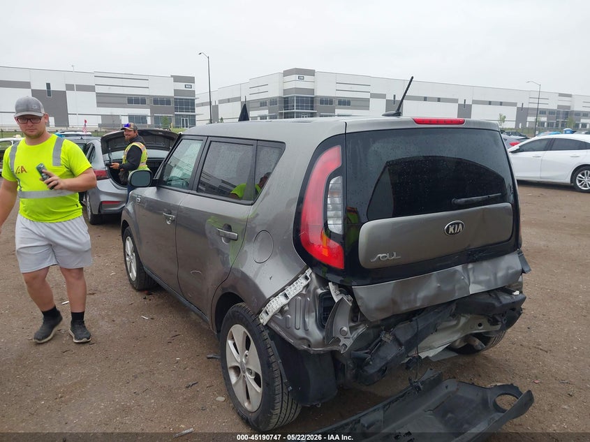 2015 Kia Soul VIN KNDJN2A25F7157069 IAAI salvage auction — REAR END, Original (Texas), sold $875 on 2026-07-28 (photo 3)