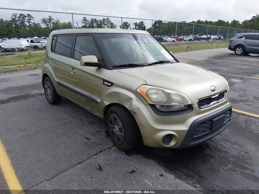 2013 Kia Soul VIN KNDJT2A57D7495117 IAAI salvage auction — RIGHT SIDE, Salvage Title, sold $250 on 2026-07-22 (photo 1)