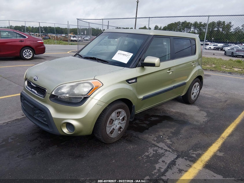 2013 Kia Soul VIN KNDJT2A57D7495117 IAAI salvage auction — RIGHT SIDE, Salvage Title, sold $250 on 2026-07-22 (photo 2)