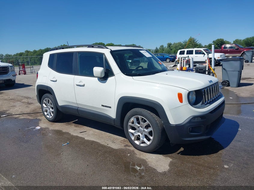 2018 Jeep Renegade VIN ZACCJABB2JPG92787 IAAI salvage auction — HAIL, Clear (Indiana), sold $1,325 on 2026-08-14 (photo 1)