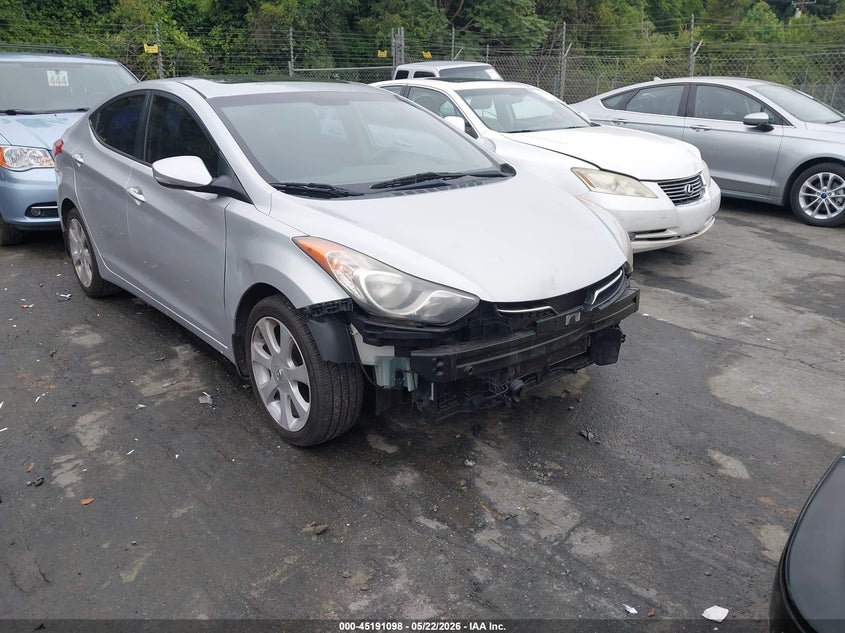 2012 Hyundai Elantra VIN KMHDH4AE2CU432383 IAAI salvage auction — FRONT END, Salvage (North Carolina), sold $375 on 2026-07-30 (photo 1)