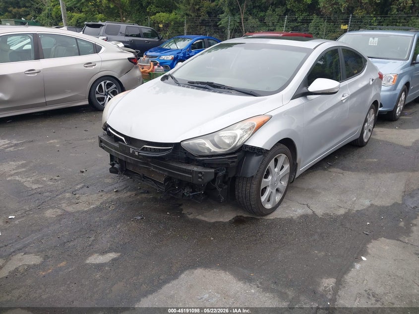 2012 Hyundai Elantra VIN KMHDH4AE2CU432383 IAAI salvage auction — FRONT END, Salvage (North Carolina), sold $375 on 2026-07-30 (photo 2)
