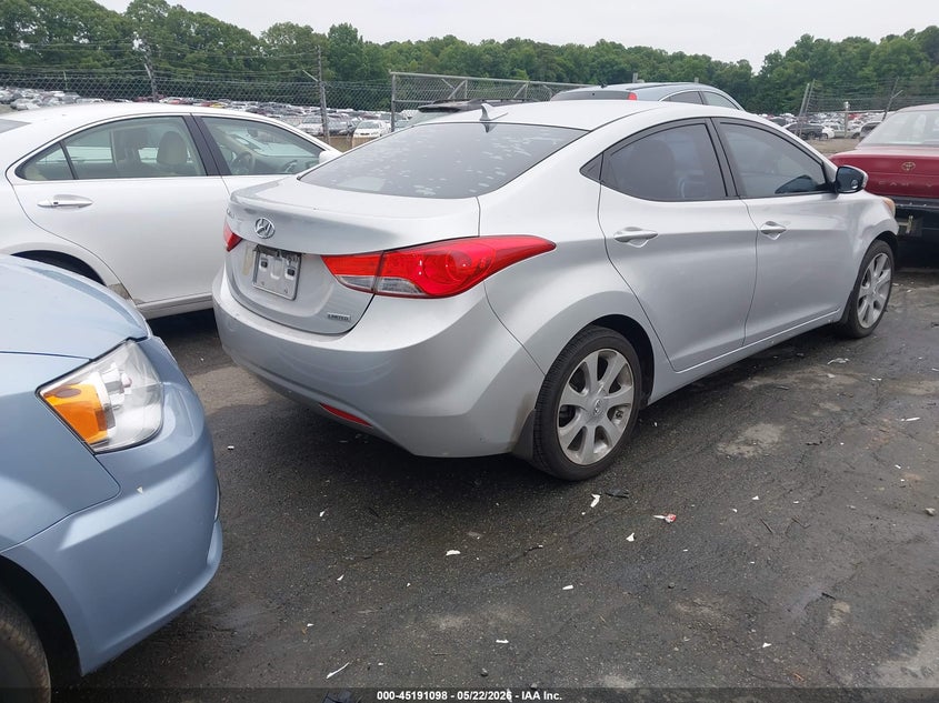 2012 Hyundai Elantra VIN KMHDH4AE2CU432383 IAAI salvage auction — FRONT END, Salvage (North Carolina), sold $375 on 2026-07-30 (photo 4)