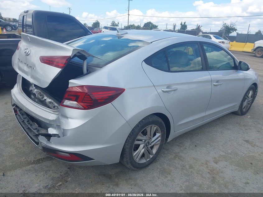 2019 Hyundai Elantra VIN KMHD84LF2KU886931 IAAI salvage auction — REAR END, Salvage Title, sold $2,600 on 2026-07-16 (photo 4)