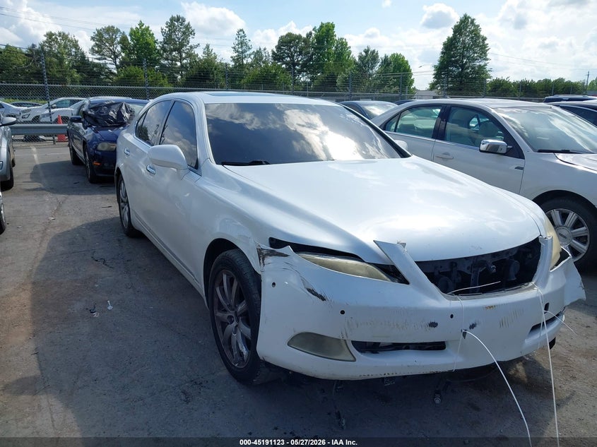2007 Lexus Ls 460 VIN JTHBL46F675012782 IAAI salvage auction — FRONT END, Salvage (North Carolina), sold $750 on 2026-07-09 (photo 1)