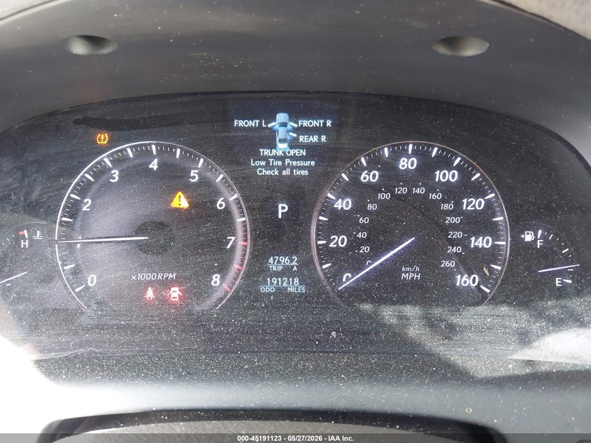 2007 Lexus Ls 460 VIN JTHBL46F675012782 IAAI salvage auction — FRONT END, Salvage (North Carolina), sold $750 on 2026-07-09 (photo 7)