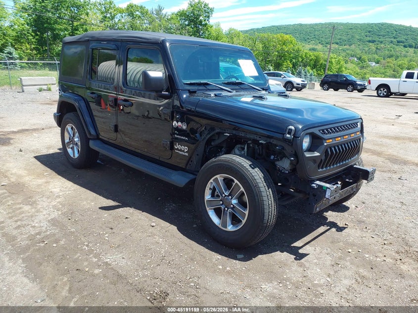2018 Jeep Wrangler / VIN 1C4HJXEGXJW329754 IAAI salvage auction — FRONT END, Salvage Title, sold $7,550 on 2026-07-30 (photo 1)