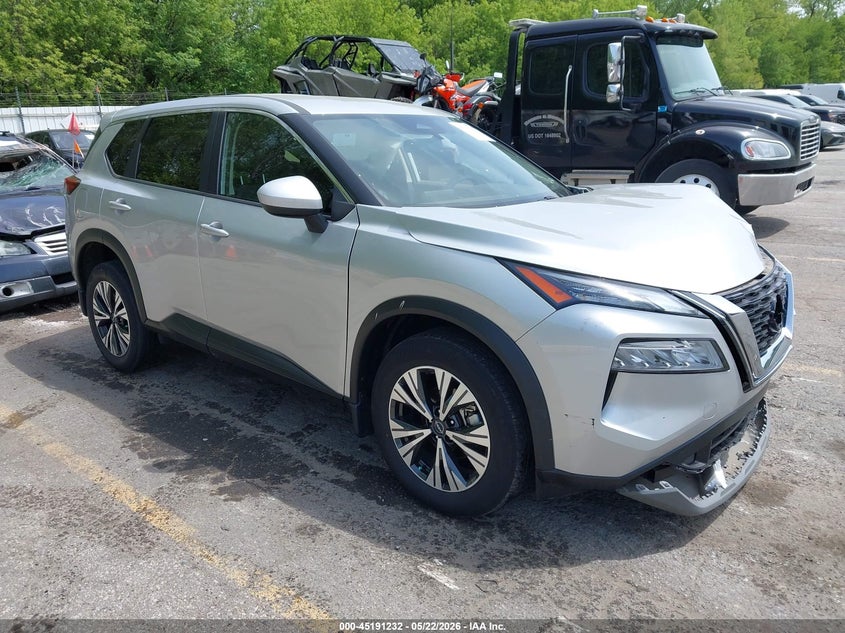 2023 Nissan Rogue VIN JN8BT3BB0PW357058 IAAI salvage auction — FRONT END, Salvage (Indiana), sold $5,125 on 2026-07-13 (photo 1)