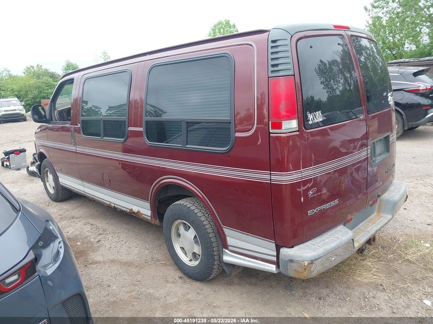 1999 Chevrolet Express 2500 VIN 1GBFG15R4X1036916 IAAI salvage auction — RIGHT FRONT, Salvage (Ohio), sold $350 on 2026-07-31 (photo 3)