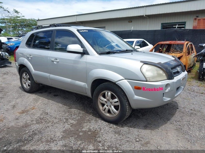 2008 Hyundai Tucson VIN KM8JN12D58U768195 IAAI salvage auction — REAR END, Clear (Hawaii), sold $150 on 2026-07-21 (photo 1)