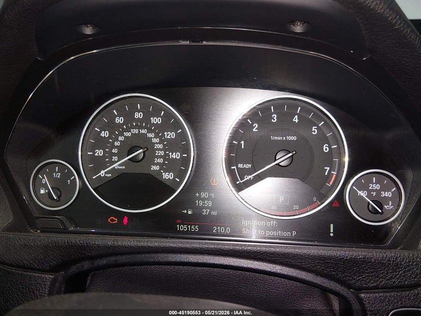 2014 BMW 3er VIN WBA3C1C59EK112676 IAAI salvage auction — FRONT END, Salvage (Arizona), sold $1,050 on 2026-07-28 (photo 7)