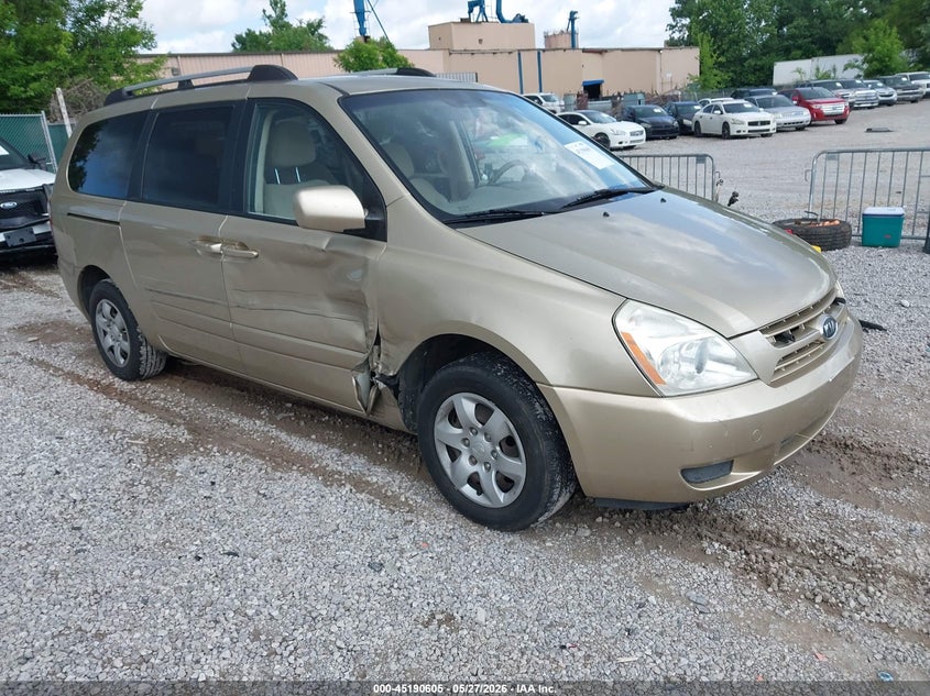 2008 Kia SEDONA VIN KNDMB233586202497 IAAI salvage auction — SIDE, Salvage (Kentucky), sold $525 on 2026-07-09 (photo 1)