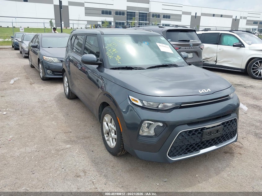 2022 Kia Soul VIN KNDJ23AU6N7803766 IAAI salvage auction — THEFT, Original (Texas), sold $7,600 on 2026-07-08 (photo 1)