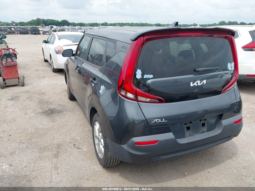 2022 Kia Soul VIN KNDJ23AU6N7803766 IAAI salvage auction — THEFT, Original (Texas), sold $7,600 on 2026-07-08 (photo 3)