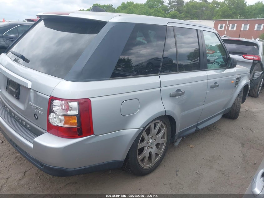 2008 Land rover Range rover sport VIN SALSK25498A147541 IAAI salvage auction — REAR END, Clear (Massachusetts), sold $725 on 2026-07-07 (photo 4)