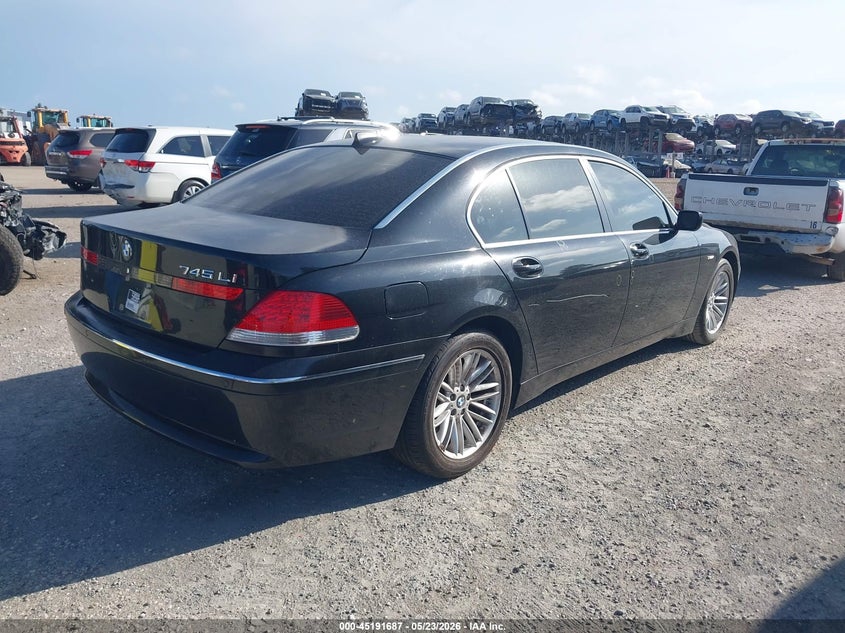 2005 BMW 7er VIN WBAGN63515DS56218 IAAI salvage auction — UNKNOWN, Rebuildable (Florida), sold $475 on 2026-07-14 (photo 4)