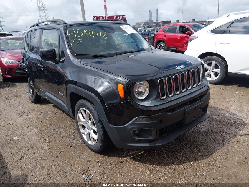 2016 Jeep Renegade VIN ZACCJABT1GPD56680 IAAI salvage auction — REAR END, Clear (Indiana), sold $1,950 on 2026-07-08 (photo 1)
