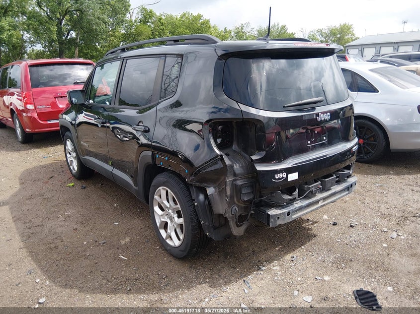 2016 Jeep Renegade VIN ZACCJABT1GPD56680 IAAI salvage auction — REAR END, Clear (Indiana), sold $1,950 on 2026-07-08 (photo 3)