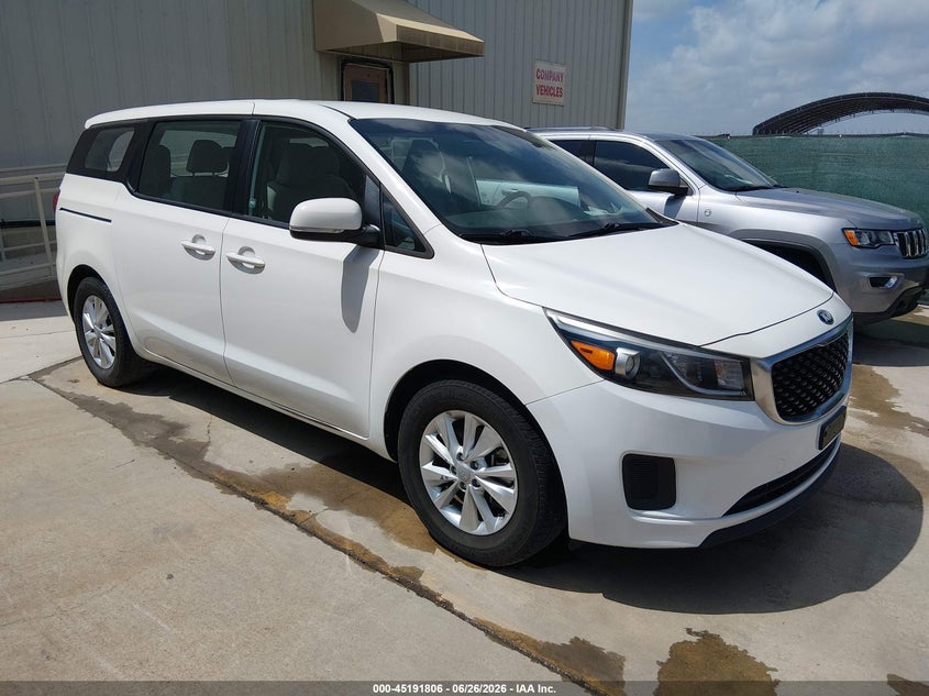 2018 Kia SEDONA VIN KNDMA5C15J6408797 IAAI salvage auction — FRONT END, Sf97 (Texas), sold $14,450 on 2026-07-07 (photo 1)