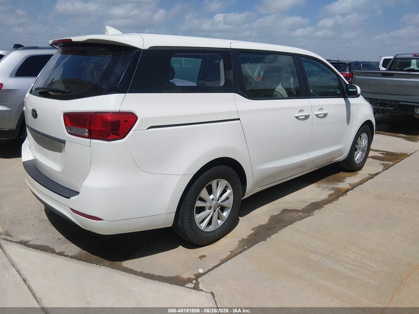 2018 Kia SEDONA VIN KNDMA5C15J6408797 IAAI salvage auction — FRONT END, Sf97 (Texas), sold $14,450 on 2026-07-07 (photo 4)