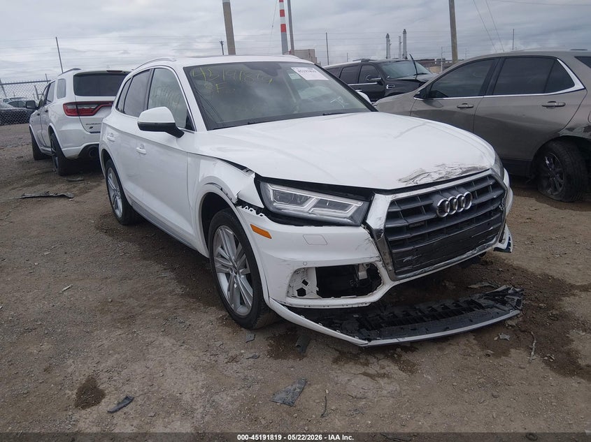 2019 Audi Q5 VIN WA1BNAFY6K2046284 IAAI salvage auction — FRONT END, Salvage (Indiana), sold $6,300 on 2026-07-29 (photo 1)