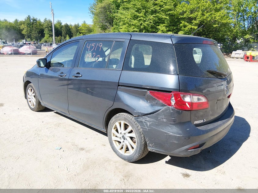 2012 Mazda 5 VIN JM1CW2BL2C0113953 IAAI salvage auction — LEFT REAR, Salvage (Maine), sold $200 on 2026-07-20 (photo 3)