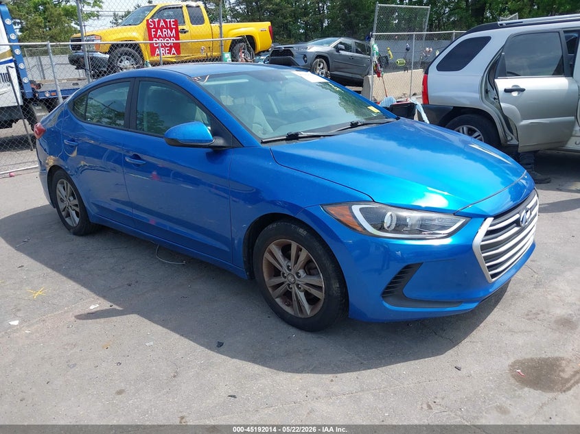 2017 Hyundai Elantra VIN 5NPD84LF2HH064959 IAAI salvage auction — LEFT REAR, Mv-907A (New York), sold $1,700 on 2026-07-17 (photo 1)