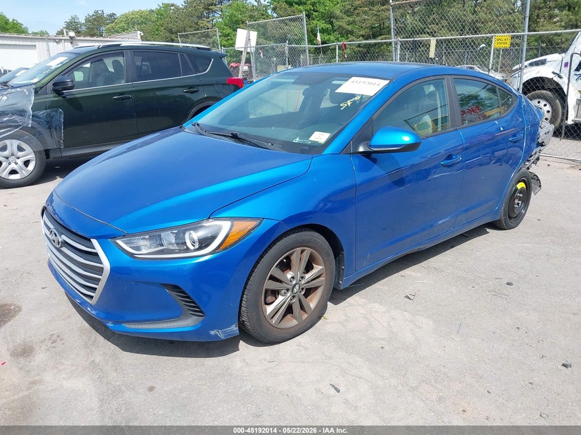 2017 Hyundai Elantra VIN 5NPD84LF2HH064959 IAAI salvage auction — LEFT REAR, Mv-907A (New York), sold $1,700 on 2026-07-17 (photo 2)
