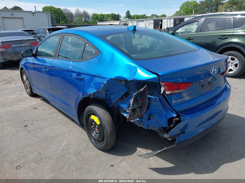 2017 Hyundai Elantra VIN 5NPD84LF2HH064959 IAAI salvage auction — LEFT REAR, Mv-907A (New York), sold $1,700 on 2026-07-17 (photo 3)