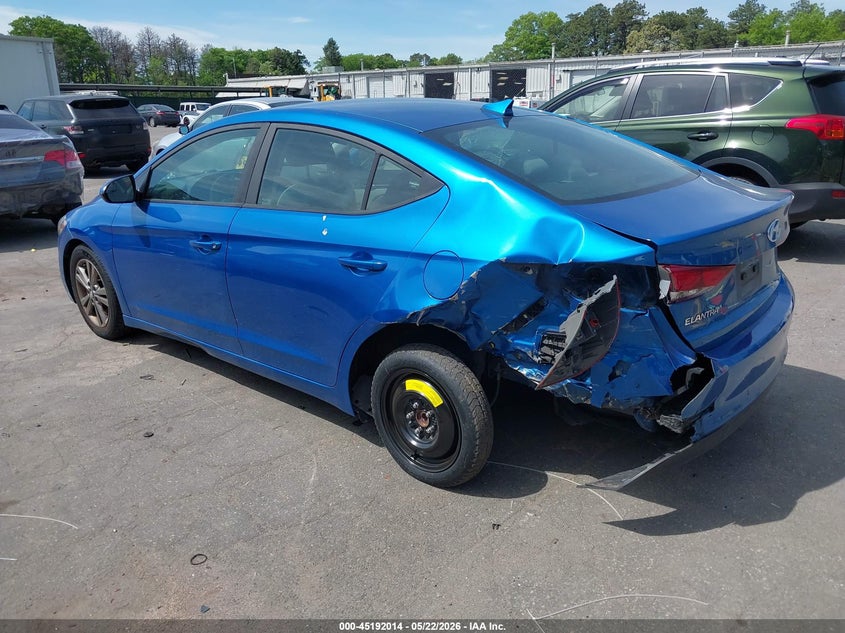 2017 Hyundai Elantra VIN 5NPD84LF2HH064959 IAAI salvage auction — LEFT REAR, Mv-907A (New York), sold $1,700 on 2026-07-17 (photo 6)