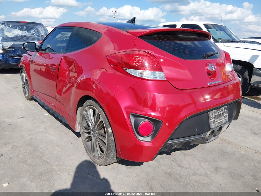 2016 Hyundai Veloster VIN KMHTC6AE1GU293634 IAAI salvage auction — FRONT END, Salvage (Texas), sold $950 on 2026-07-14 (photo 3)