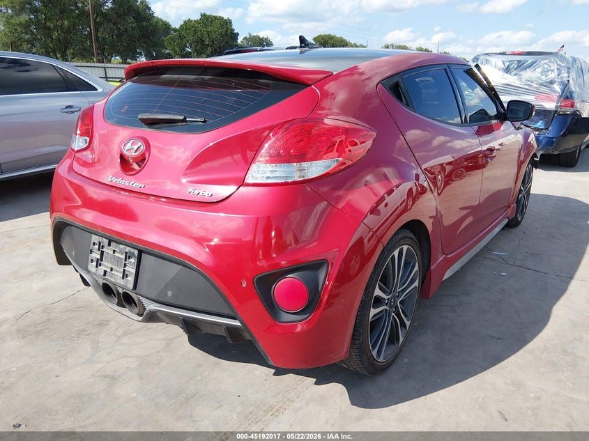 2016 Hyundai Veloster VIN KMHTC6AE1GU293634 IAAI salvage auction — FRONT END, Salvage (Texas), sold $950 on 2026-07-14 (photo 4)