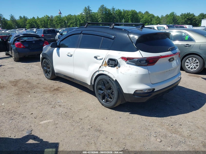 2020 Kia Sportage VIN KNDP6CACXL7683070 IAAI salvage auction — REAR END, Salvage (Massachusetts), sold $4,400 on 2026-07-17 (photo 3)
