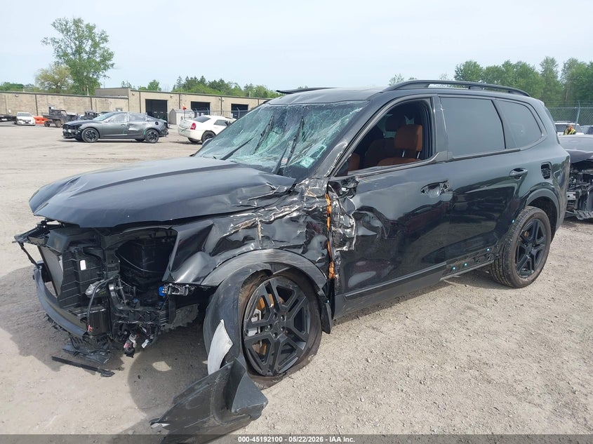 2025 Kia Telluride VIN 5XYP3DGCXSG592503 IAAI salvage auction — FRONT END, Mv-907A (New York), sold $6,475 on 2026-07-16 (photo 2)