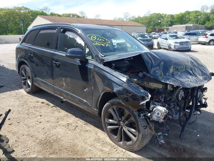2025 Audi Q7 VIN WA1LVBF70SD023881 IAAI salvage auction — BIO HAZARD, Mv-907A (New York), sold $7,575 on 2026-07-21 (photo 1)