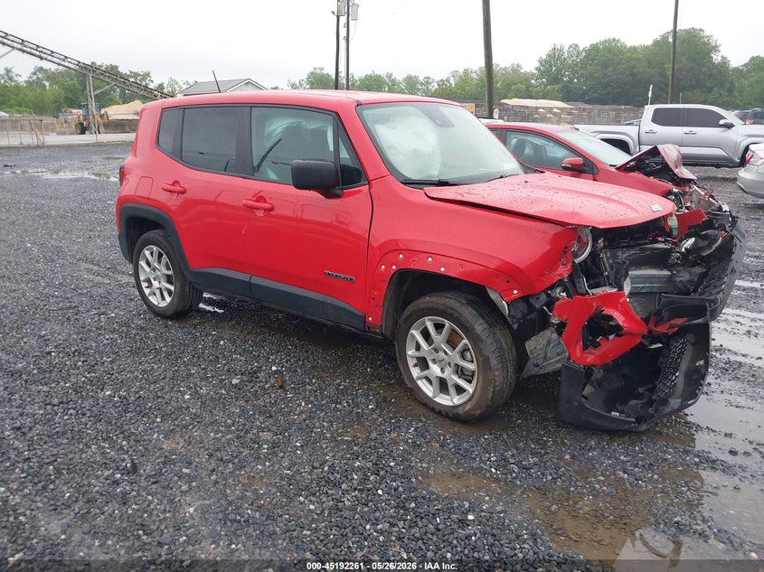 2023 Jeep Renegade VIN ZACNJDB17PPP67457 IAAI salvage auction — FRONT END, Salvage (North Carolina), sold $1,400 on 2026-08-20 (photo 1)