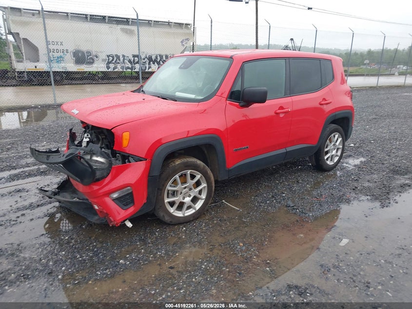 2023 Jeep Renegade VIN ZACNJDB17PPP67457 IAAI salvage auction — FRONT END, Salvage (North Carolina), sold $1,400 on 2026-08-20 (photo 2)