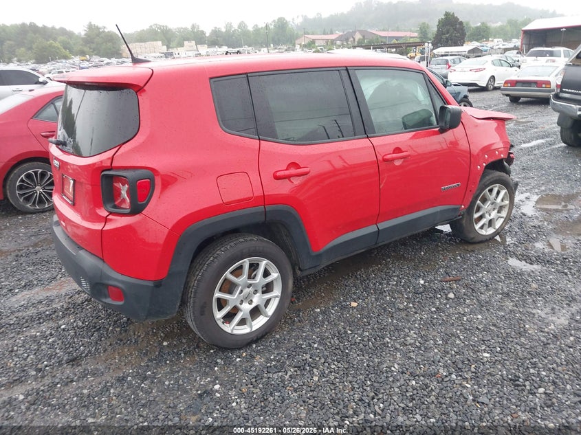 2023 Jeep Renegade VIN ZACNJDB17PPP67457 IAAI salvage auction — FRONT END, Salvage (North Carolina), sold $1,400 on 2026-08-20 (photo 4)